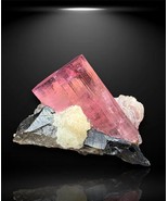 33 Gram Beautiful Hiddenite Pink Colour Twin Tourmaline Crystal Specimen - £762.34 GBP