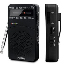J-166 Portable Radio Am Fm, Battery Operated Radio With Tuning Light, Back Clip, - £15.72 GBP