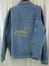 RARE Riviera Las Vegas Hotel Casino Stitched Denim Jean Jacket Sz L Large  - $33.95