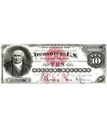 Currency Bank Note Poster -  US $10.00 Dollar (1878) - Canvas Poster 10&quot;... - $27.27 CAD