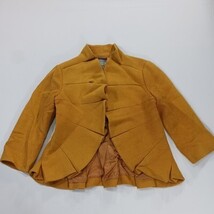 Tabitha Women's Size 2 Wool Blend Terrace House Ruffle Blazer Jacket Mustard image 12