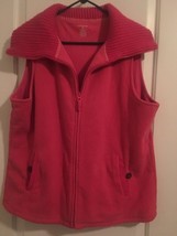 Lands&#39; End Women&#39;s Pink Full Vest Jacket Size XL - $30.07