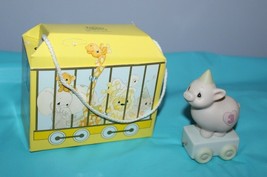 Enesco Precious Moments Birthday Train Pig Age 3 Figurine  15954 - $14.84