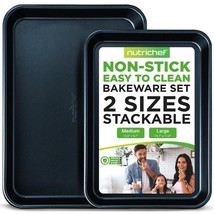 Pyle Nonstick Cookie Sheet Baking Pan - Professional Quality Kitchen Coo... - $211.63 MXN