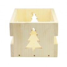 Christmas tree cut Solid wooden Large XXL crate Storage box decorative display - £30.32 GBP