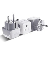 Schuko Germany France Plug Adapter Dual Input Ultra Compact Light Weight... - $28.14