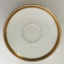 Gilman Collamore Royal Doulton England Saucer Plate Vtg Gold Colored Greek Edge - £9.38 GBP