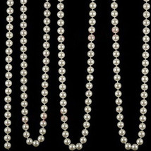 25pcs 3.3FT White String Pearls Acrylic Crystal Bead Curtain Wedding Dec... - £21.29 GBP