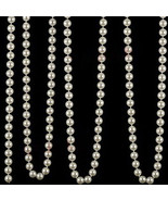 25pcs 3.3FT White String Pearls Acrylic Crystal Bead Curtain Wedding Dec... - £21.11 GBP