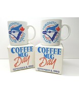 2 Toronto Blue Jays MLB Coffee Mug Day 1990 Logo Baseball Cups Original ... - £30.77 GBP