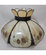 Brown &amp; Cream Slag Stained Glass HangingCeiling Lamp Light - 8 Panel Flo... - €106,12 EUR