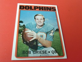 1972 Topps # 80 Bob Griese Dolphins Football Nm / Mint Or Better - £61.48 GBP