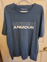 Under Armour Mens LG Blue Heat Gear Short Sleeve Tee Shirt - £4.82 GBP