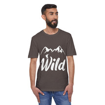 Black and White &quot;WILD&quot; Hiker Mountain Print District Re-Tee 100% Recycle... - £19.44 GBP+