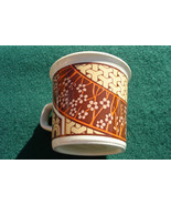 Taylor International Coffee Mug Cup Retro Orange Brown Flowers Basket we... - £11.15 GBP