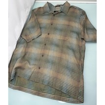 Jhane Barnes Men Shirt Short Sleeve Hypnotic Button Up Abstract 100% Cotton XL - £23.64 GBP