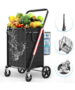 Folding Shopping Cart with 360° Rolling Swivel Wheels &amp; Brakes - 4.3ft³ - $5,473.21 MXN