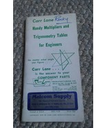 VTG 1978 Carr Lane Handy Multipliers Trigonometry Tables For Engineers B... - $11.99