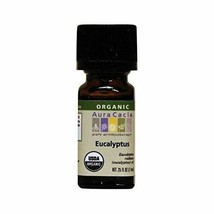 NEW Aura Cacia Organic Pure Aromatherapy Essential Oil Eucalyptus 0.25 fl Liquid - $11.33