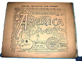 AMERICA PHOTOGRAPHED Portfolio 1893 Chicago Worlds Fair Book - $24.99