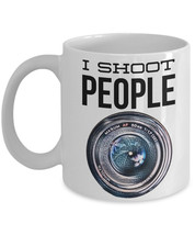 I Shoot People Mug &quot;Camera Lens Mug&quot; Makes a Great Gift For Nikon, Canon, SLR Ca - £11.95 GBP