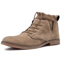 CcharmiX Plus Size 46 Men Ankle Boots Autumn Lace Up So Shoes British Style Casu - £56.64 GBP