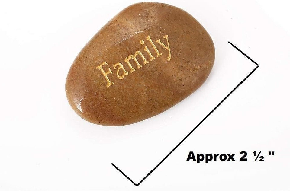 Durable Engraved Healing Stones - 50PCS Motivational Rocks for Gratitude & Faith Item image 6