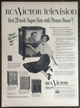 Vintage 1951 RCA Victor Television Full Page Original Ad 823 - $6.92