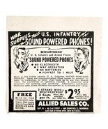 1948 US Infantry Sound Powered Telephone Advertisement War Surplus E2J2 - $27.34 CAD