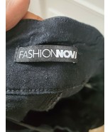 Fashion Nova Women&#39;s Black Cotton High Rise Skinny Legs Casual Pant Size 16 - £31.24 GBP