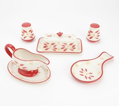 Temp-tations Old World 7-Piece Table Serving Completer Set in Red - £47.94 GBP