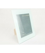 Glass Picture Frame, 4&quot; x 6&quot; Easel Back, Shelf or Desk, Pale Blue Border... - £7.66 GBP
