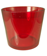 Red Glass Ikea Bowl Christmas or Valentine&#39;s Day Decor 4.75&quot; tall x 5.5&quot; - £15.12 GBP