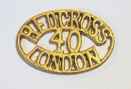 WW2 British Red Cross Society London Sew On Zinc Alloy Shoulder Title 1x... - £7.92 GBP