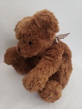 1988 MJC A World Of Quality Teddy Bear Plush Stuffed Animal Brown Plaid Bow - £31.12 GBP