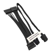 6 Pin Male To 3X 15 Pin Sata Female Hard Drive Power Adapter Cable For Seasonic  - £22.30 GBP