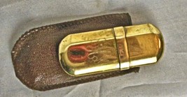 Vintage Brass Lighter in Soft Case Monogramed 3&quot; - £19.05 GBP