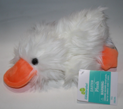 Walmart Easter Furry White Duck Chick 8" Plush Stuffed Soft Toy Laying Tummy New - £17.90 GBP