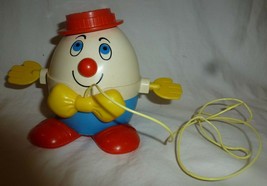 Fisher Price Humpty Dumpty Rolling Rocking Action Toy #736 Year 1970's  pull toy - $12.00