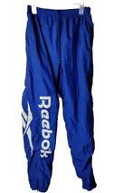 Reebok Men M Vintage Logo Blue white Windbreaker Pants - £49.82 GBP