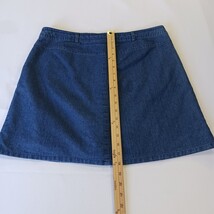 White Stag Stretch Women's Blue Mini Denim Skort Measured Waist 34" image 7