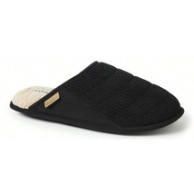 Dearfoams Men Rocky Slip On Scuff Clog Slippers Size US L 11-12 Black Corduroy - £39.19 GBP