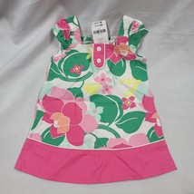 Vintage 2016 Gymboree Baby Girl 6-12 Summer Party Dress Bright Bold Floral NEW - $19.79