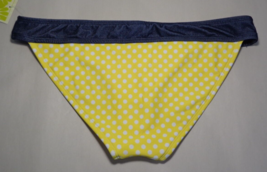 Hobie Size Large HIPSTER Indigo Yellow Polka Dot New Women&#39;s Bikini Bottom - £43.64 GBP