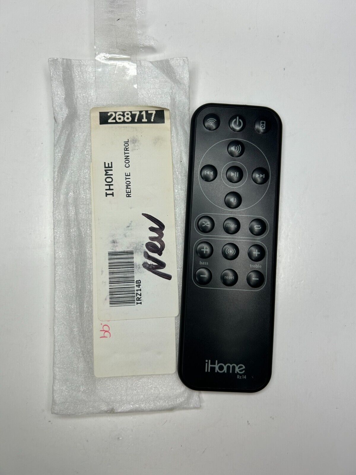 iHome IRZ14B Remote Control Black OEM NEW for RZ14, IW2 iPod Dock Stereo... - $11.83