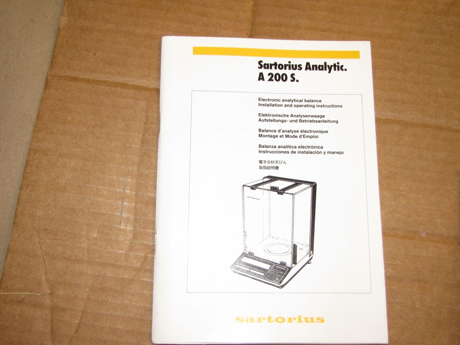 Sartorius Analytic A 200 S Balance Manual A200S Test, Measurement