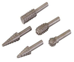 5 Piece Rotary Burr Wood Surface File Bit Set - 6mm Shank Plastic Carvin... - $11.29