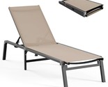 Aluminum Chaise Lounge Ourdoor - Foldable &amp; Assemble Free Outdoor Lounge... - $277.99