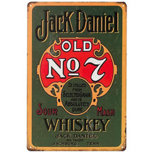 Jack Daniel Old No. 7 Sour Mash Whiskey Novelty Metal Sign 8&quot; x 12&quot; - $8.53