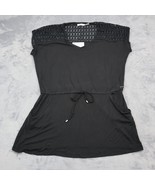 Calvin Klein Dress Womens XXL Black Laced Sleeveless V Neck Drawstring P... - £20.38 GBP